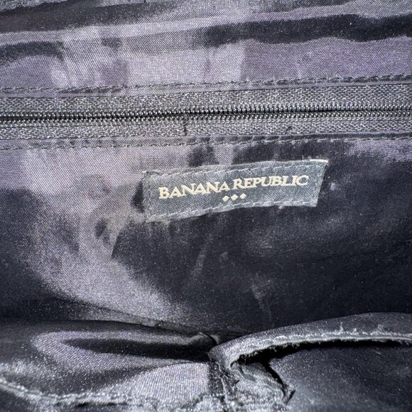 Banana Republic Tote Bag Womens Black Nylon Shoulder Purse Handbag Double Handle - Picture 5 of 11